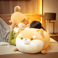 Boneka Lying Dog Shiba Boneka Korea Lucu Imut Bulu Lembut dan Halus Kualitas Premium