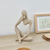 ins風小眾抽象人物思考者藝術擺件臥室家居裝飾創意現代簡約飾品