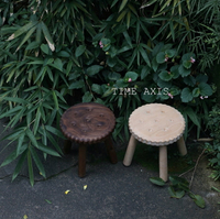 復古胡桃木兒童凳矮板凳實木餅干凳子簡約北歐定制家居小圓凳