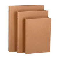 A4/A5/B5 Kraft Paper 4/6/9 Holes Leaf Binder Note Book Journal A5 Planner Office Supplies DIY Cover Case