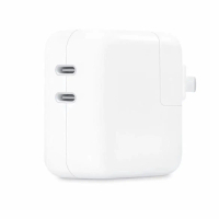 35W Fast Charging Adapter Compatible with Apple Dual C-Port Wall Plug Detachable Feet UK Plug Adapte