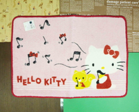 【震撼精品百貨】Hello Kitty 凱蒂貓 地墊 音符圖案-粉色 震撼日式精品百貨