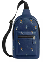 Coach West Pack Bag With Baseball Print in Deep Blue Multi CAX48