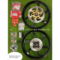 YAMAHA ORIGINAL HLY SPORT RIM 6 BATANG Y125Z 5XK Y125ZR PNP Y15 Y16 RS150 RSX150 SET LENGKAP HITAM /