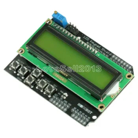 Keypad Shield LCD1602 1602 LCD Display ATMEGA328 ATMEGA2560 for Raspberry Pi Arduino UNO R3 Yellow Backlight NEW