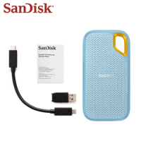 SanDisk External Solid State Drive E61 IP65 Blue Green Type-C USB 3.2 SSD 1TB 2TB Portable Hard Disk Flash Speed 1050MB/S PSSD