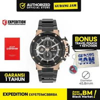 Jam Tangan Pria Analog Expedition EX 6751 MCB Series Rosegold Black