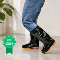 Sepatu Boots Hitam Tinggi Boots Karet / rain boots 41
