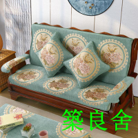 免運 開發票 坐墊 沙發墊 飄窗墊 背靠墊 軟墊 海綿墊 客製尺寸 鞋凳墊 椅墊 靠墊老式木頭沙發墊中式長條連幫椅紅木可拆洗加厚海綿坐墊四季通用