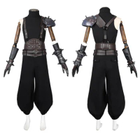 Game Final Cosplay Fantasy VII Rebirth Cloud Strife Costume Outfits With Pauldrons Armour Set Men's 