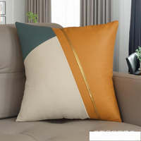 科技布抱枕沙發客廳輕奢橙色靠墊現代橘色靠枕腰枕方枕定制
