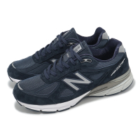 New Balance 休閒鞋 990 V4 男鞋 女鞋 海軍藍 銀 美製 麂皮 經典 緩衝 情侶鞋 NB U990NV4-D