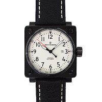 (福利品) REVUE THOMMEN 梭曼錶 領航者飛行機械錶男錶 白面x方框/44x44mm (16576.2573)