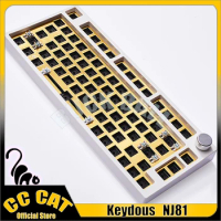 Keydous NJ81 Keyboard Kits Wireless Mechanical Keyboard Kit Gamer Keyboards Kit 3 Mode Bluetooth Wired RGB Backlight Hot Swap