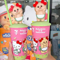 แก้วน้ำ All Cafe Butter Bear x Hello Kitty แก้วน้ำ หมีเนย จาก All Cafe 7-11 #แก้วน้องเนยดุ๊กดิ๊ก