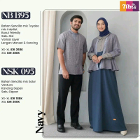 Baju Muslim Couple Pasangan Gamis Nibras NB B95 dan Koko Nibras NSK 095