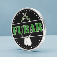 FUBAR美國挑戰幣SNAFU硬幣 外國士兵紀念章扮酷帥炸創意把玩