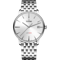 TITONI 梅花錶 LINE1919 百年紀念 T10 機械錶-銀/40mm