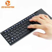 Genuine Zoweetek i12plus Spanish English German 2.4G wireless keyboard with touchpad mouse for PC Tablet Android TV Box IPTV