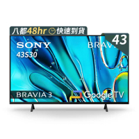 【SONY 索尼】BRAVIA 3_43_ X1 4K HDR Google TV顯示器(Y-43S30)