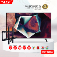 Ace 32 Smart TV Black led-808 ze19 smart HD TV with free bracket
