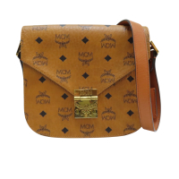 【二手名牌BRAND OFF】MCM 棕色 牛皮 Yellow牛皮 斜背包 肩背包