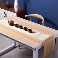 新中式茶席桌旗PVC簡約現代隔熱茶漏墊編織長條桌布桌巾杯墊盤墊
