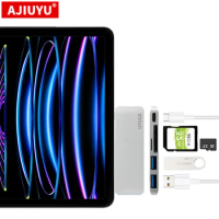 USB C HUB For iPad Pro 11 12.9 2022-2018 Air 4 5 10.9" iPad 10 Tablet Type C 3.1 Hub to HDMI USB3.0 PD Port USB-C Dock Adapter