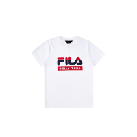 FILA KIDS 童吸濕排汗短袖上衣-白色 1TEX-4906-WT