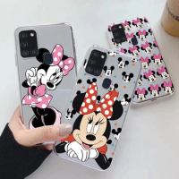 Minnie Mouse Mickey Fundas For Samsung Galaxy A21S A 21S Silicone Phone Case Cartoon Coque Capa For Samsung A21S Cover Clear Bag