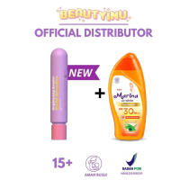 READY Paket Beautyinu Mencerahkan Badan Gold powder+Marina UV White Sunblock Perawatan Memutihkan Pe