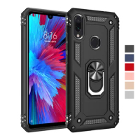 Shockproof Armor Magnetic Cover for Xiaomi, Car Holder, Ring Case, Funda for Redmi Note 7 Pro, Note 7, 7Pro, redmi7