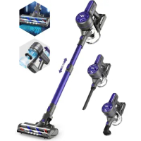 , Cordless Vacuum Cleaner with 80000 RPM High-Speed Brushless Motor, 2200mAh Powerful Lithium Batteries,