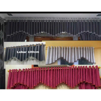 Gorden Poni Jendela Atas Pintu Tirai Poni Saja Lengkap Renda Mewah Curtain Tebal Lebar 100cm Serat B