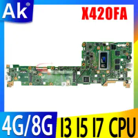 X420FA Mainboard For ASUS Vivobook 14 X420 F420FA A420FA X420F Laptop Motherboard I3 I5 I7 8th Gen 4GB/8GB-RAM MAIN BOARD