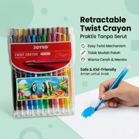 CRAYON JOYKO PUTAR 24C / CRAYON PUTAR 24 WARNA / TWIST CRAYON (PCS)