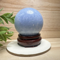 幸水晶 - 幸水晶 - 【天青石療癒色天空藍 -水晶球5cm+】 撫慰憂慮 招來好運 200G