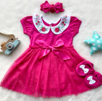 tiara baby jumper set free bando dan sepatu 6-12 bulan - pink tua, one size