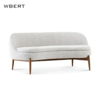 Wbert Minimalist Wooden Couch Camas Home Furniture Modern Sofa Set Living Room Leisure Sofa 3 Seater Couch Salas Velvet Fabric