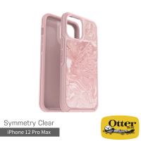 【OtterBox】iPhone 12 Pro Max 6.7吋 Symmetry炫彩幾何保護殼(Clear粉色大理石)