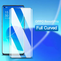 For Oppo Reno6 Pro 5G full curved tempered glass screen protector for Reno5 Reno4 Reno 6 5 4 Pro + Pro+ 5G protective glass