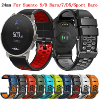 Silicone Strap Watchband for Suunto 9 Baro 7 D5/Sport Baro/Sport Wrist HR Baro Soft Silicone Bracelet Strap Replacement Correa