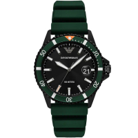 【EMPORIO ARMANI】亞曼尼 Diver 運動風潛水造型手錶-42mm 畢業禮物(AR11464)