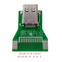 5pcs USB3.1 test female socket type-c data cable test board
