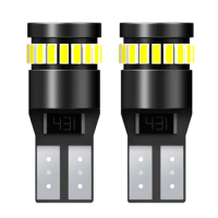 AUXITO 2pcs Canbus T10 LED Bulbs W5W LED Parking License Plate Side Marker Lamp Error Free 6000K White Crystal Blue Red Amber