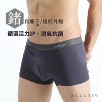 【XCLUSIV-PREMAGE】男性機能平口褲-謐夜灰(鍺纖維 負離子 遠紅外線 抑菌消臭 吸濕排汗)