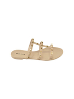 รองเท้าแตะแบบสวม ส้นแบน 0.5 นิ้ว เปิดหน้า สีเบจ รุ่น JL-2769