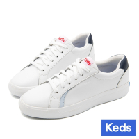 Keds PURSUIT 精緻時尚網球皮革運動休閒鞋-白藍 9243W130455