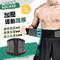 【AOLIKES奧力克斯】加壓運動護腰(M、L、XL 三種尺寸)