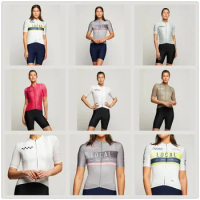 The Pedla Go Pro Cycling Short Sleeve Woman Jersey And Black Bib Shorts Colorful Bicycle Team Riding Rainbow Color Racing Wear